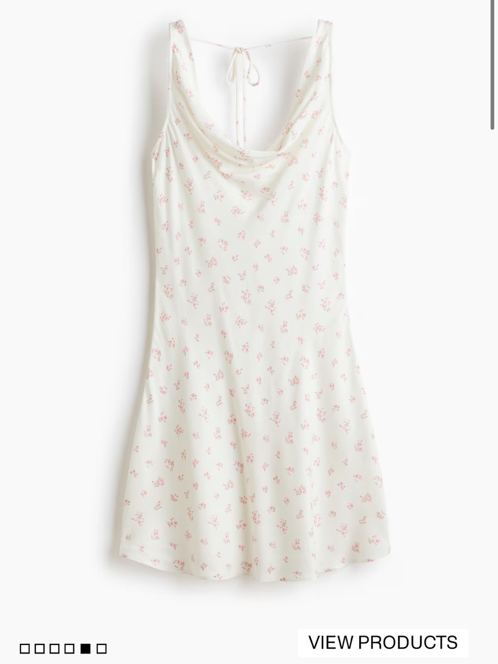 Women's H & M Floral Cowl Neck Satin Slip Dress